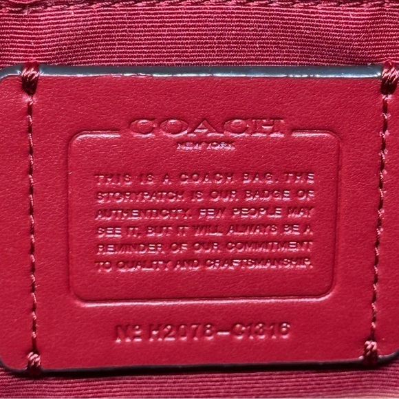 Coach City Tote Rainbow Signature Canvas purse NWT khaki/ multi Redwood - Picture 12 of 16